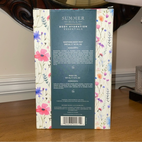 Crabtree & Evelyn Summer Hill Body Mist Spray Body Oil Gift Set - Picture 2 of 2